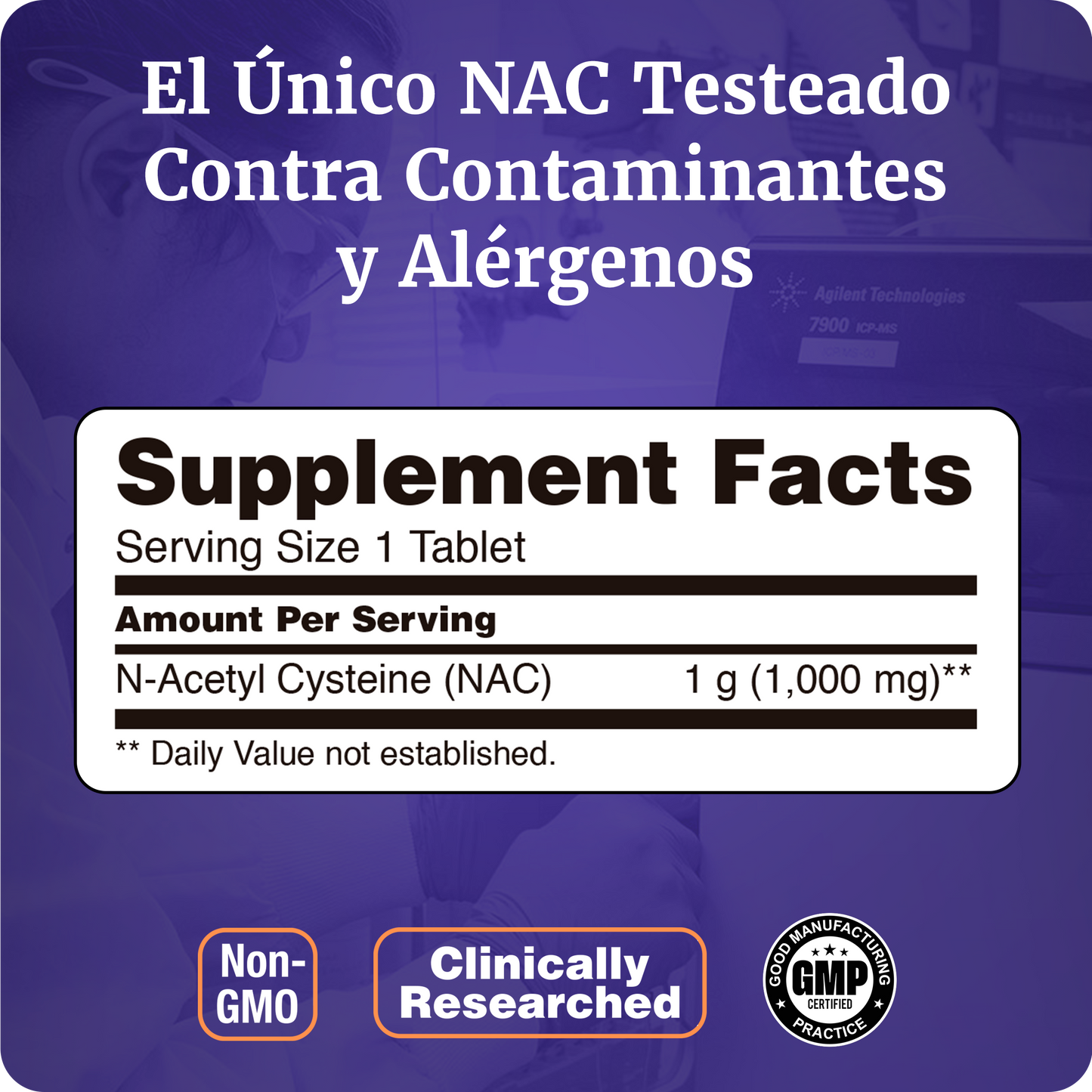 NAC 1000MG | ANTIOXIDANTE ANTI RADICAL LIBRE | 120 TABLETAS