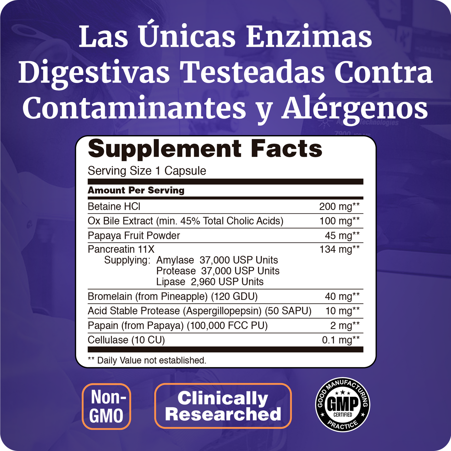 SÚPER ENZIMAS DIGESTIVAS | MAYOR ABSORCIÓN | 180 CAPS