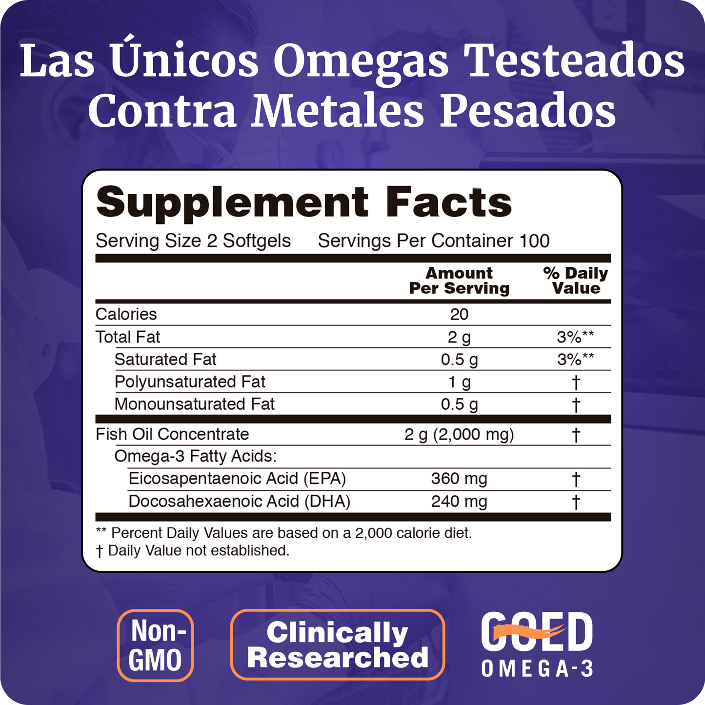 OMEGA 3 1000MG | 180 EPA /120 DHA | 200 CAPS BLANDAS