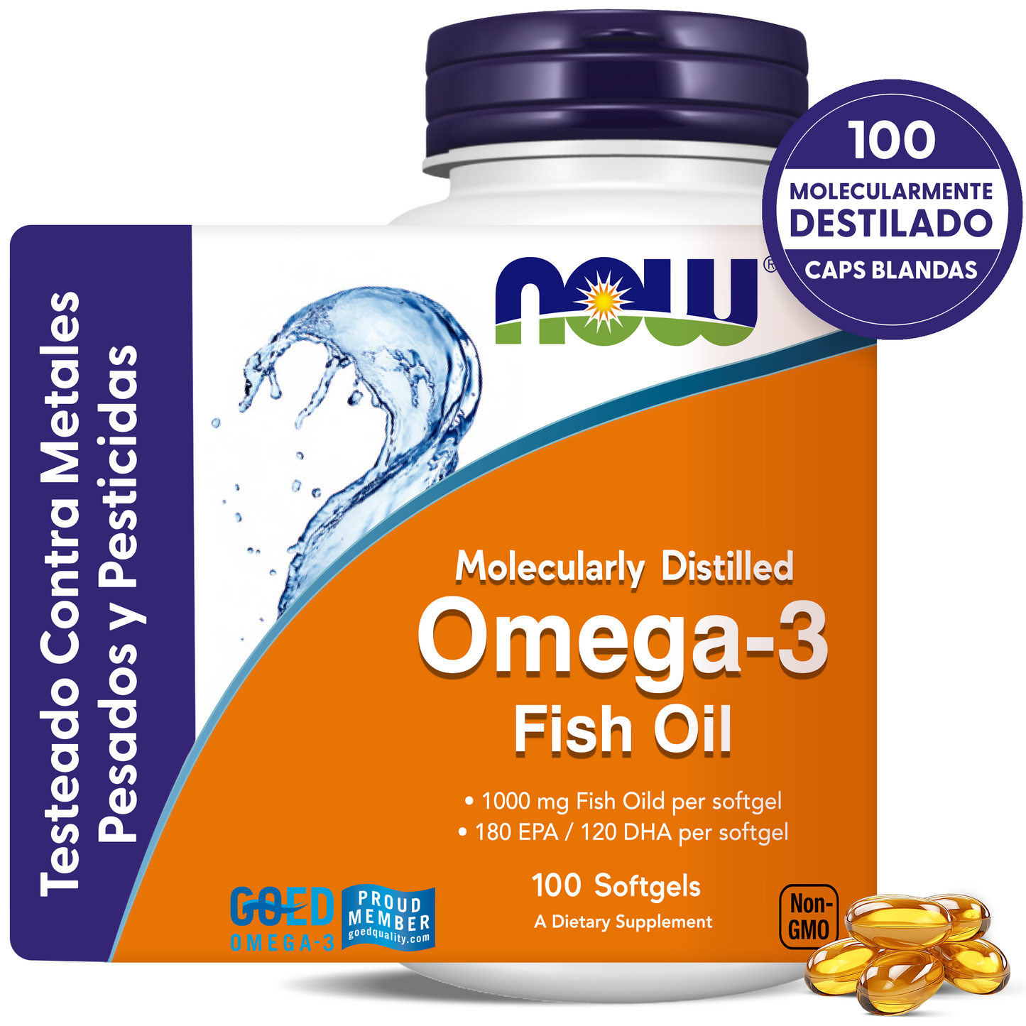 OMEGA 3 1000MG | 180 EPA /120 DHA | 100 CAPS BLANDAS