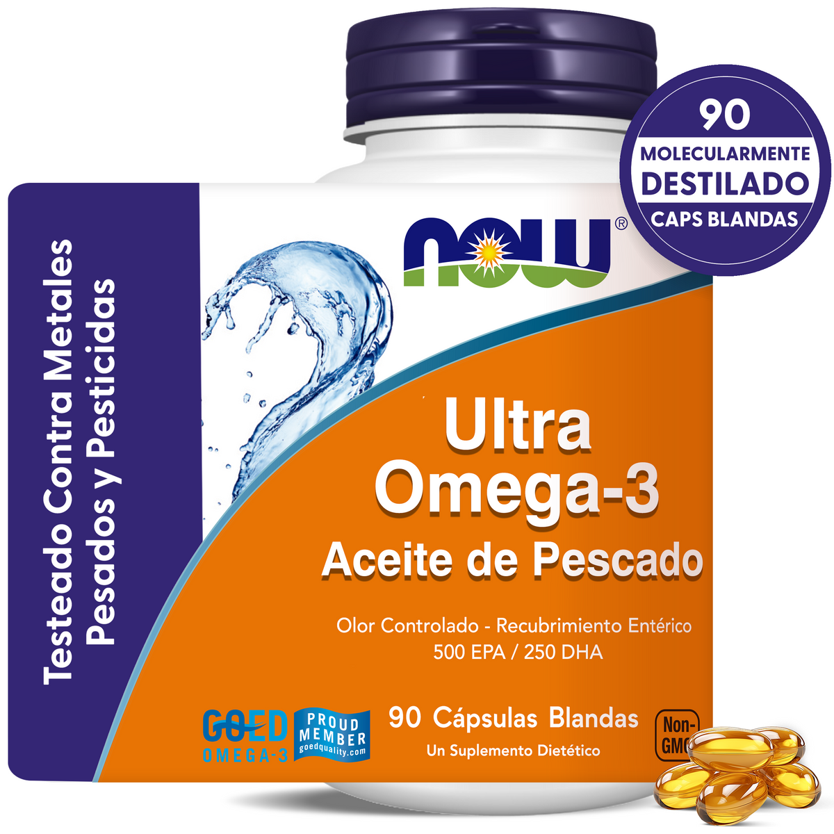 Ultra Omega 3 500 EPA 250 DHA 90 Cápsulas - NOW Foods México – NOW FOODS MX