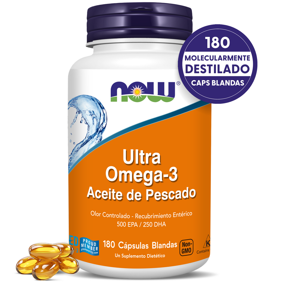 Ultra Omega 3 500 EPA 250 DHA 90 Cápsulas - NOW Foods México – NOW FOODS MX