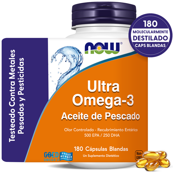 Ultra Omega 3 500 EPA 250 DHA 90 Cápsulas - NOW Foods México – NOW FOODS MX
