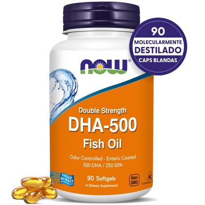 DHA 500 DOUBLE STRENGHT | 500 DHA / 250 EPA | 90 CAP BLANDAS