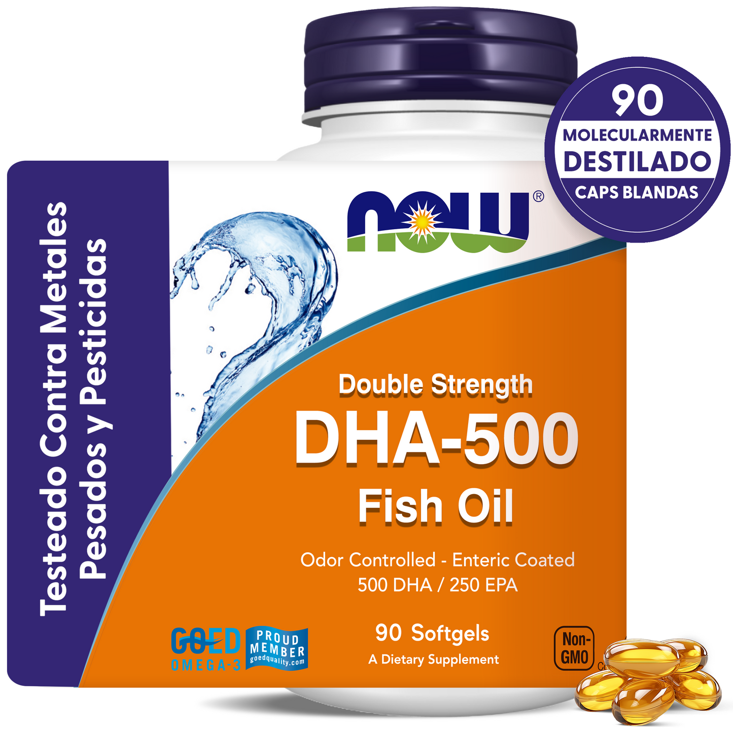 DHA 500 DOUBLE STRENGHT | 500 DHA / 250 EPA | 90 CAP BLANDAS
