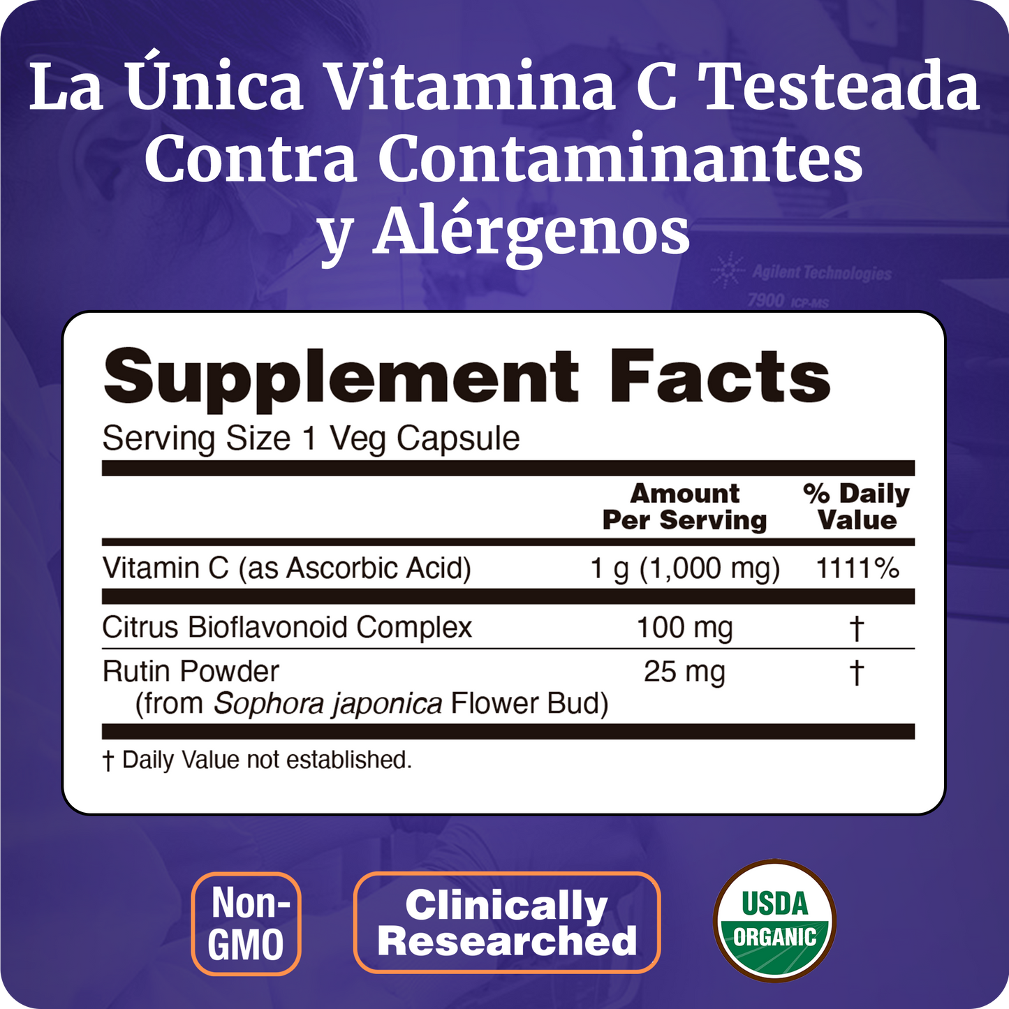 VITAMINA C | BIOFLAVONOIDES | 100 CAPS VEGANAS