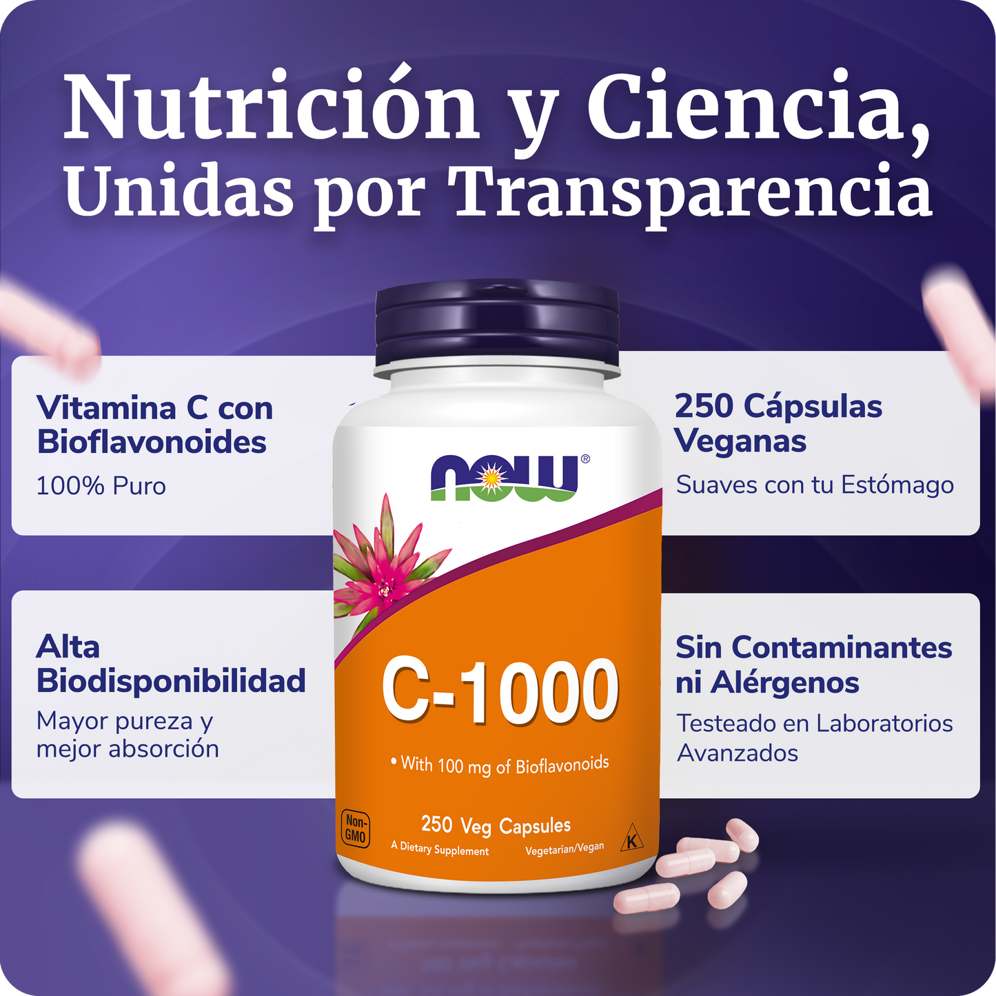 VITAMINA C | BIOFLAVONOIDES | 250 CAPS VEGANAS