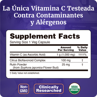 VITAMINA C | BIOFLAVONOIDES | 250 CAPS VEGANAS