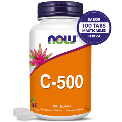 VITAMINA C | 100 TABLETAS MASTICABLES SABOR CEREZA