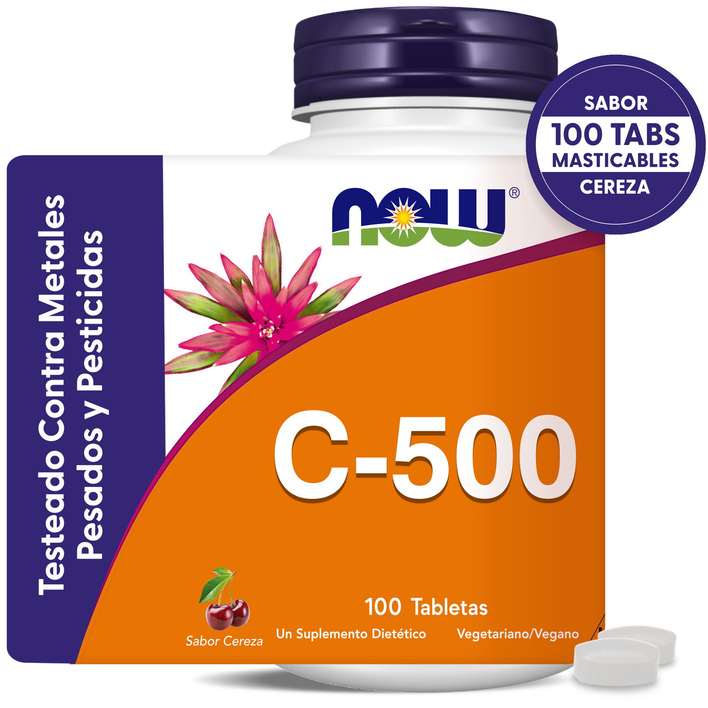 VITAMINA C | 100 TABLETAS MASTICABLES SABOR CEREZA