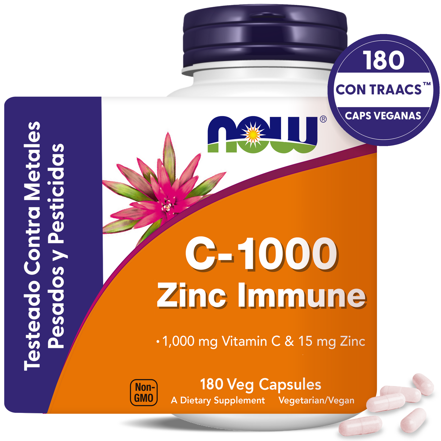 VITAMINA C Y ZINC | ÁCIDO ASCÓRBICO Y ZINC | 180 CAPS VEG