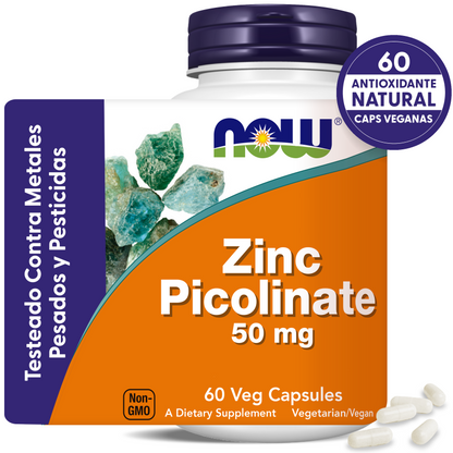 PICOLINATO DE ZINC | ALTA ABSORCIÓN | 60 CAPS VEGANAS