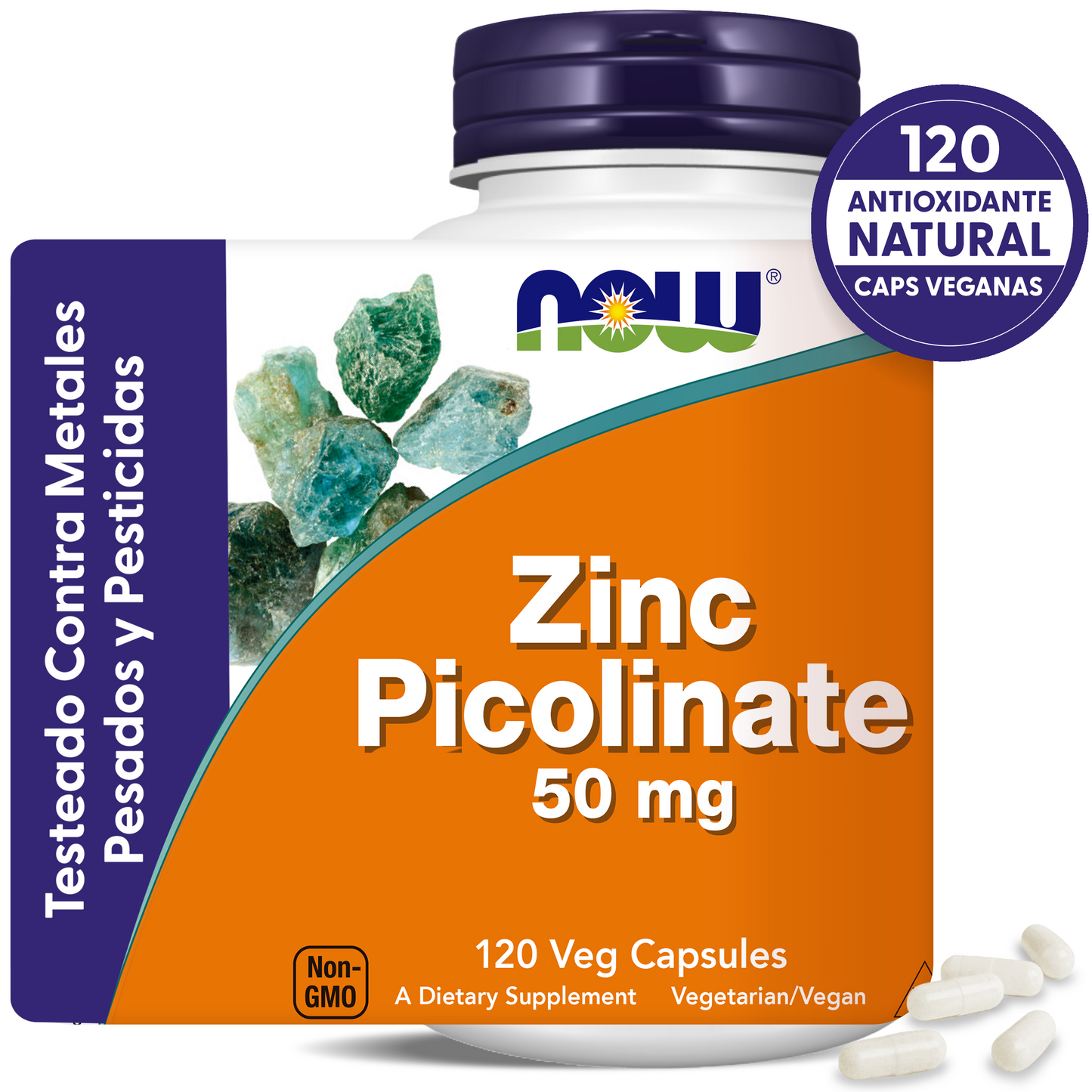PICOLINATO DE ZINC | ALTA ABSORCIÓN | 120 CAPS VEGANAS