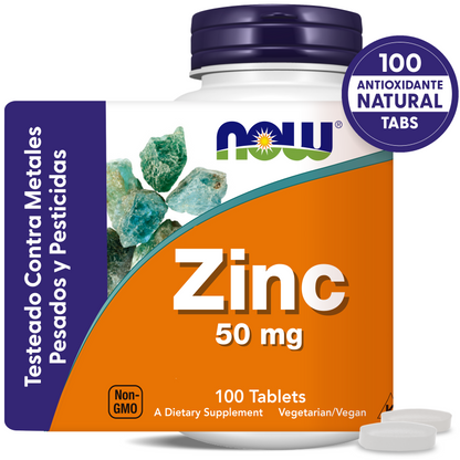 ZINC | GLUCONATO DE ZINC | 100 TABLETAS