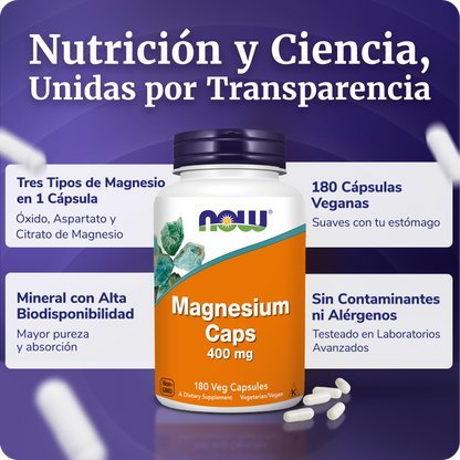 MAGNESIO | SOPORTE TRIPLE | 180 CAPS VEGANAS