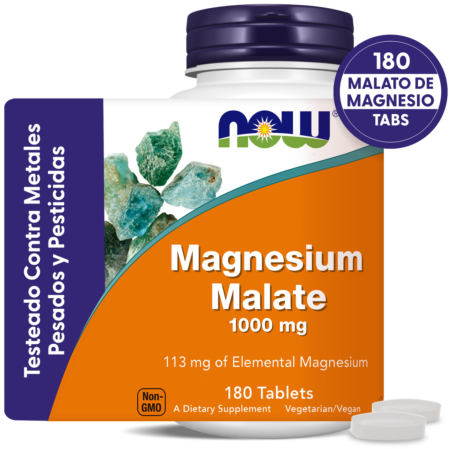 MALATO DE MAGNESIO 1000MG | FÓRMULA POTENTE | 180 TABLETAS