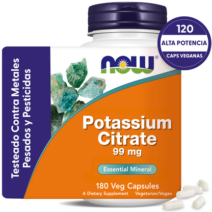 CITRATO DE POTASIO 310MG | SOPORTE MINERAL | 180 CAP VEGANAS