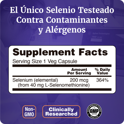 SELENIO | LIBRE DE LEVADURA | 90 CAPS VEGANAS