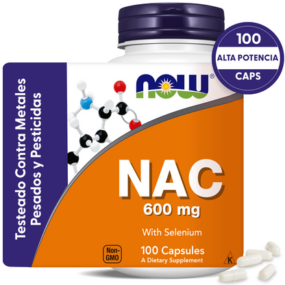 NAC 600MG | ANTIOXIDANTE ANTI RADICAL LIBRE | 100 CAPS