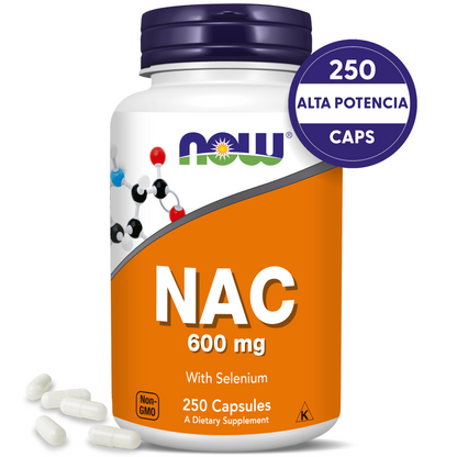 NAC 600MG | ANTIOXIDANTE ANTI RADICAL LIBRE | 250 CAPS