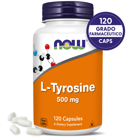 L-TIROSINA 500MG | PODEROSO AMINOÁCIDO | 120 CAPS