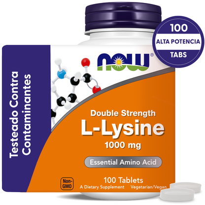 L-LISINA 1000MG | PODEROSO AMINOÁCIDO | 100 TABLETAS