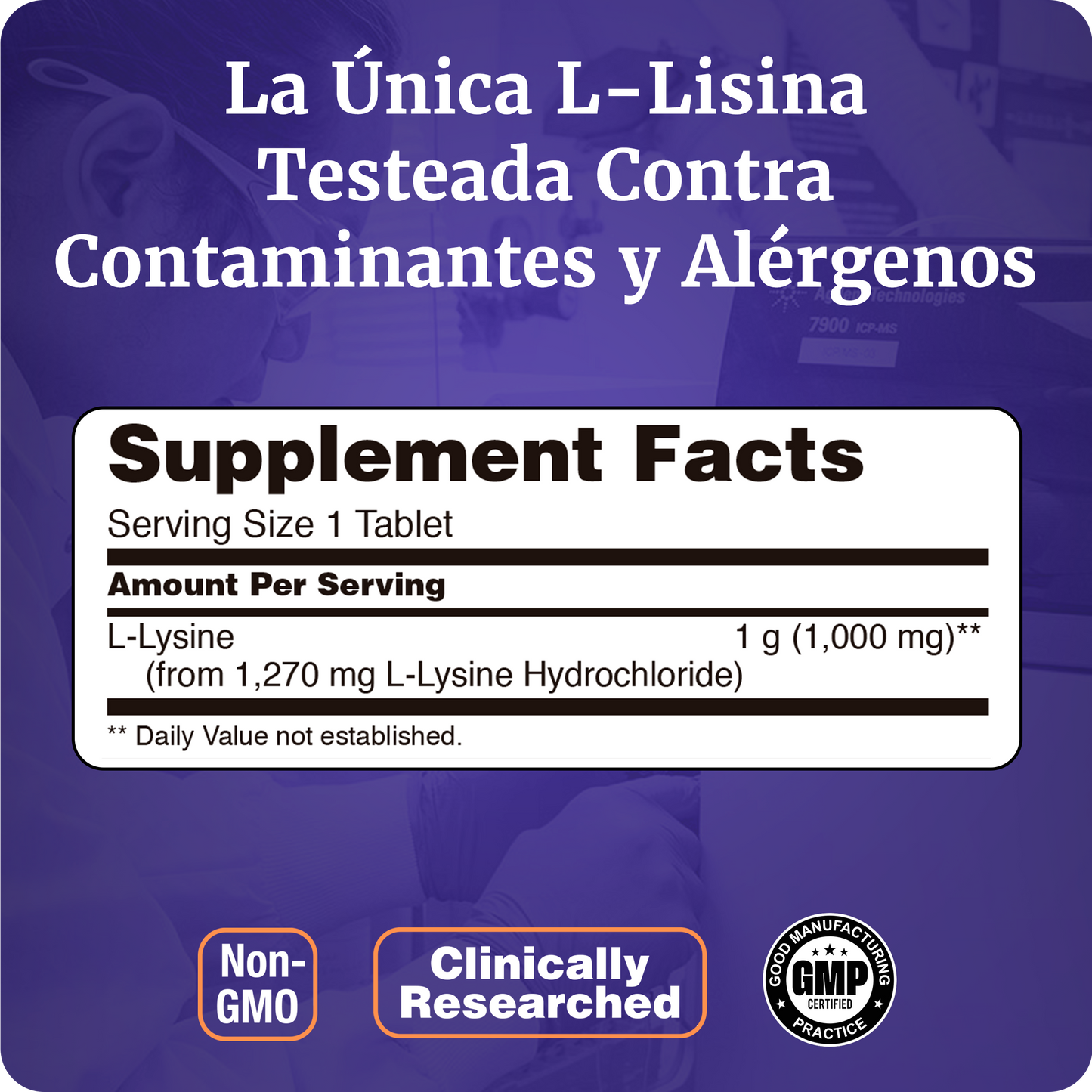 L-LISINA 1000MG | PODEROSO AMINOÁCIDO | 100 TABLETAS