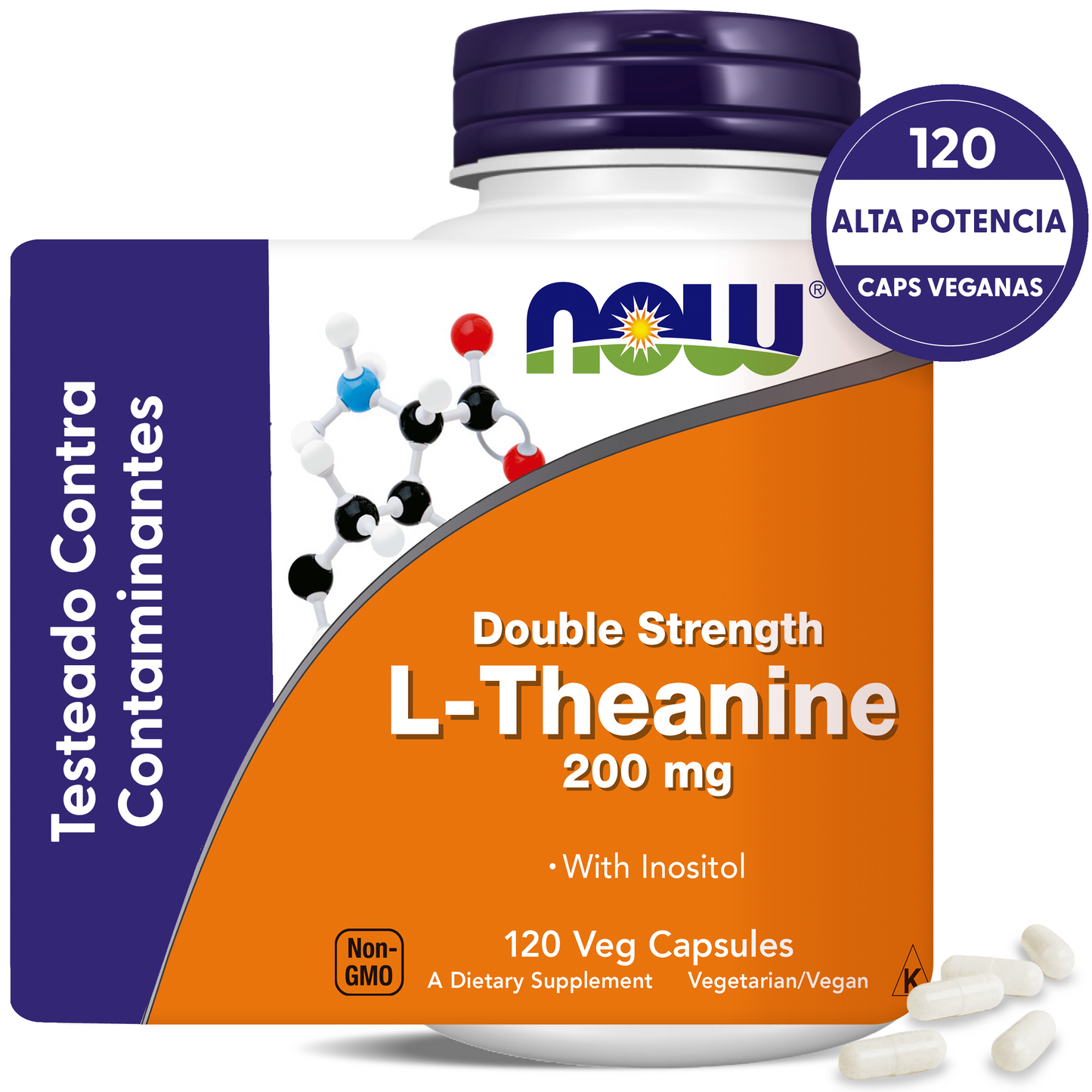 L-TEANINA CON INOSITOL | FUERZA COMBINADA | 120 CAPS VEGANAS