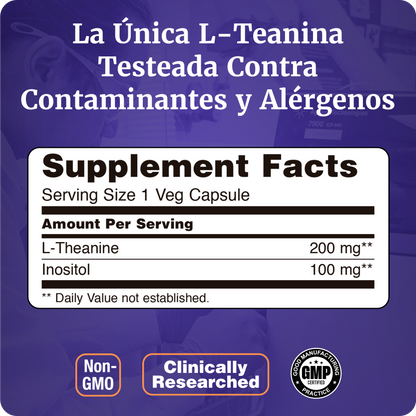 L-TEANINA CON INOSITOL | FUERZA COMBINADA | 120 CAPS VEGANAS