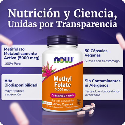 METILFOLATO ACTIVO | ALTA ABSORCIÓN  | 50 CAPS VEGANAS