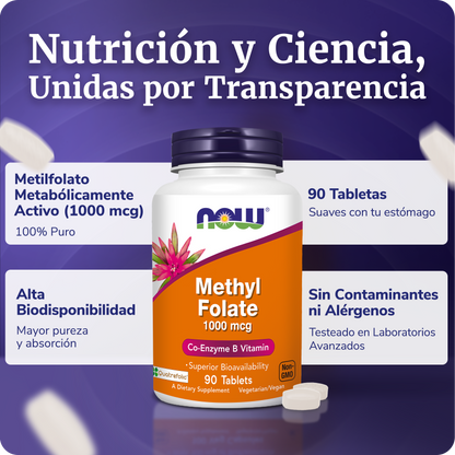 METILFOLATO ACTIVO | ALTA ABSORCIÓN  | 90 TABLETAS