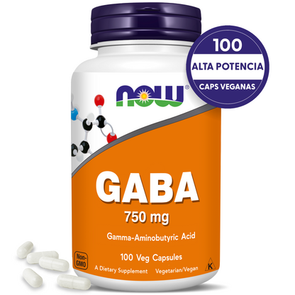 GABA 750MG | DESCANSO PROFUNDO | 100 CAPS VEGANAS