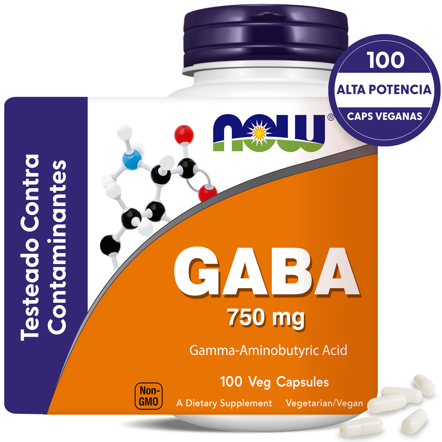 GABA 750MG | DESCANSO PROFUNDO | 100 CAPS VEGANAS