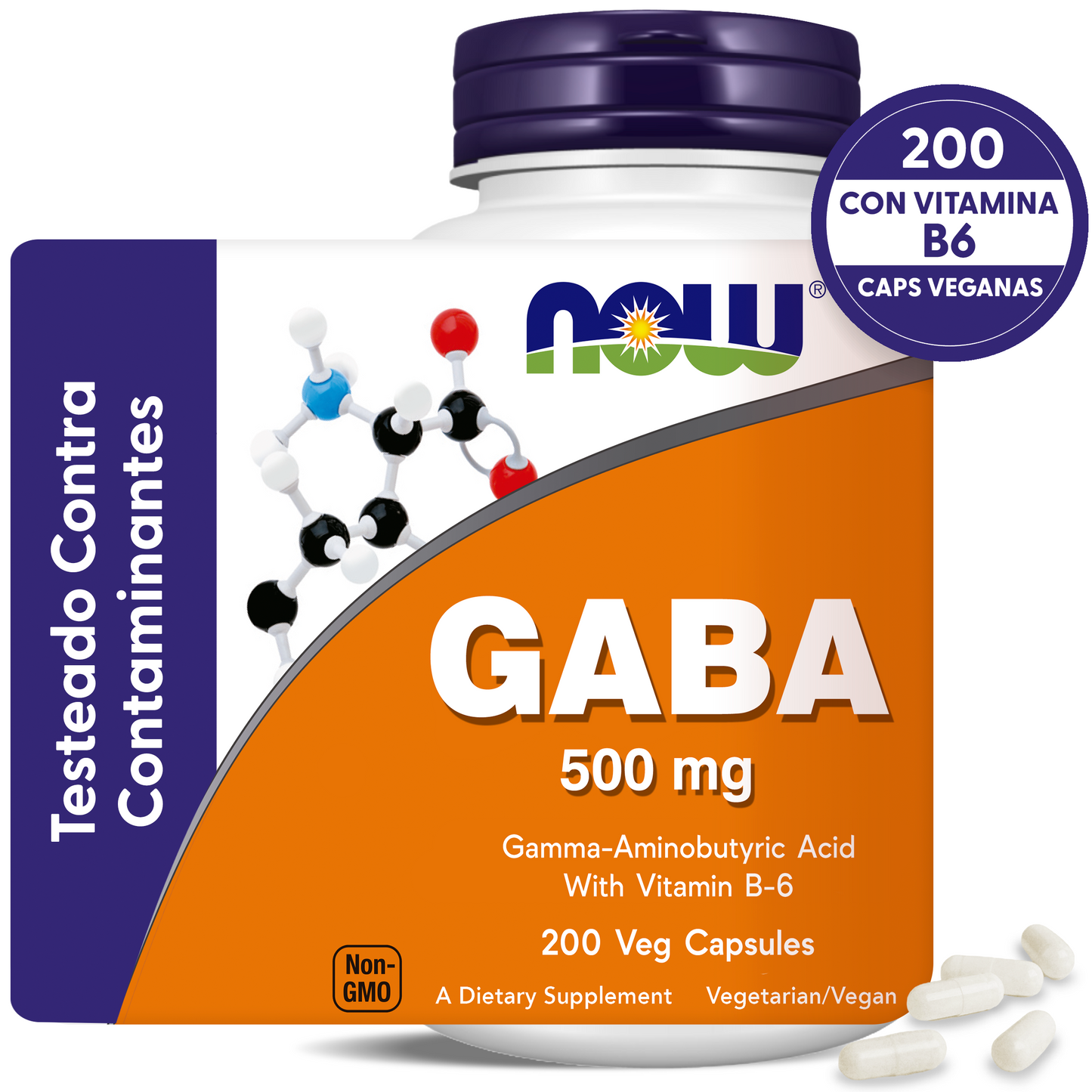 GABA 500MG + B6 | DESCANSO PROFUNDO | 200 CAPS VEGANAS