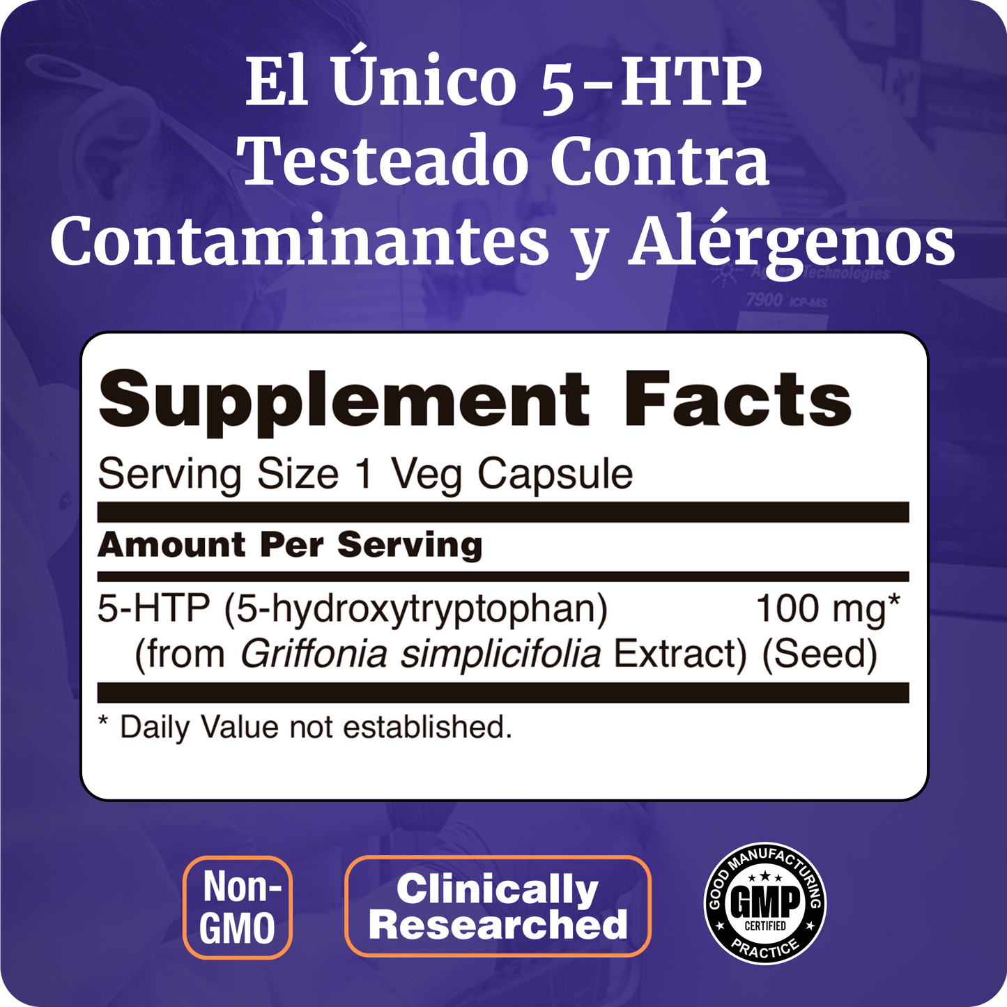 5HTP 100MG | ALTA EFICACIA | 60 CAPS VEGANAS