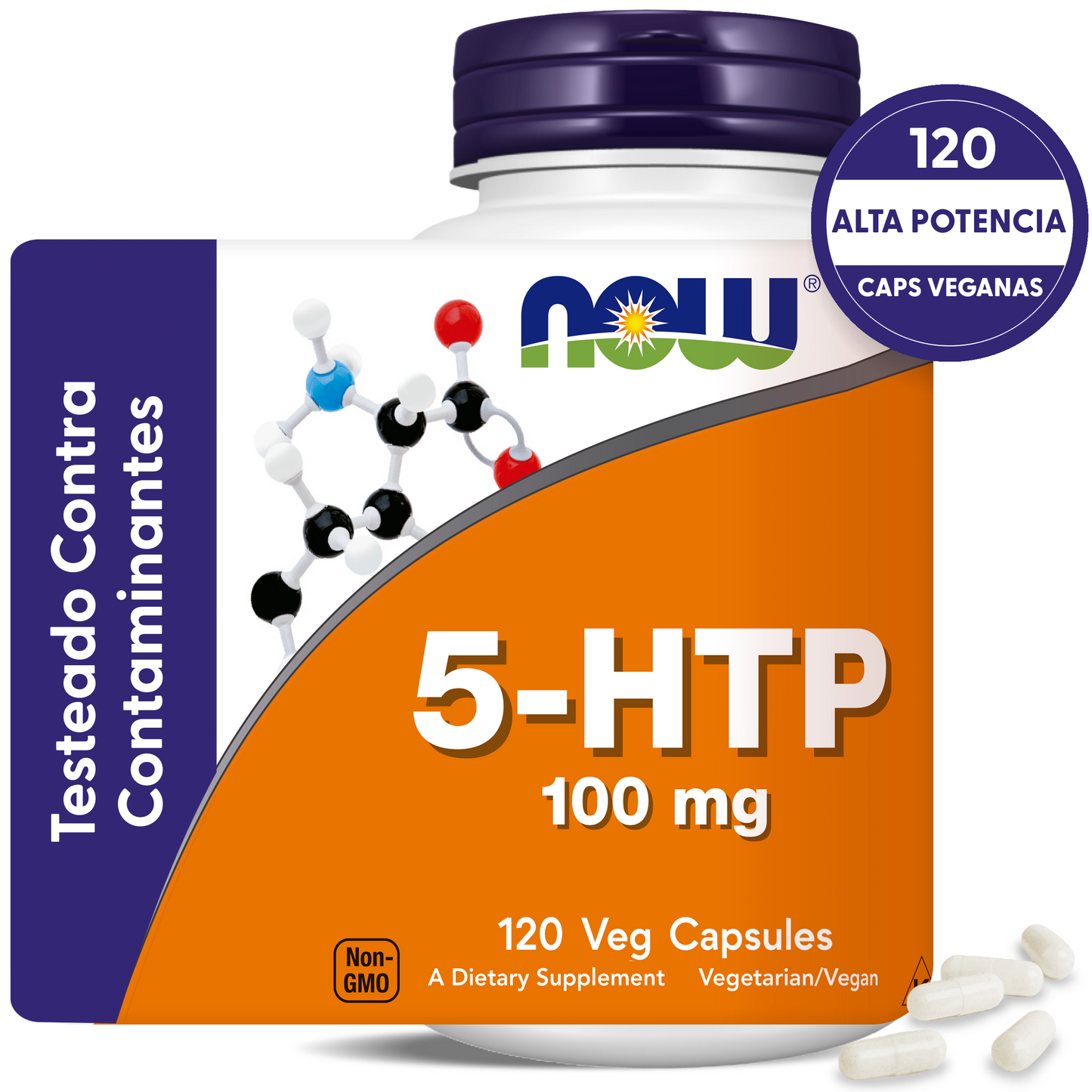 5HTP 100MG | ALTA EFICACIA | 120 CAPS VEGANAS
