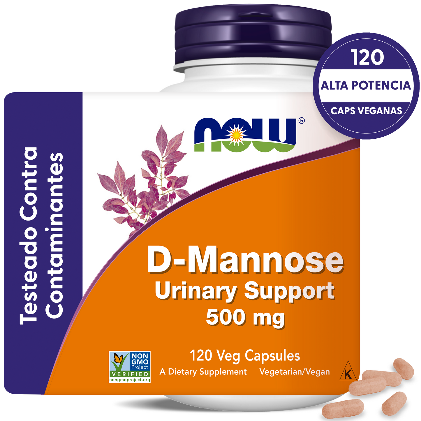 D-MANOSA 500MG | LIMPIEZA Y MANTENIMIENTO | 120 CAPS VEGANAS
