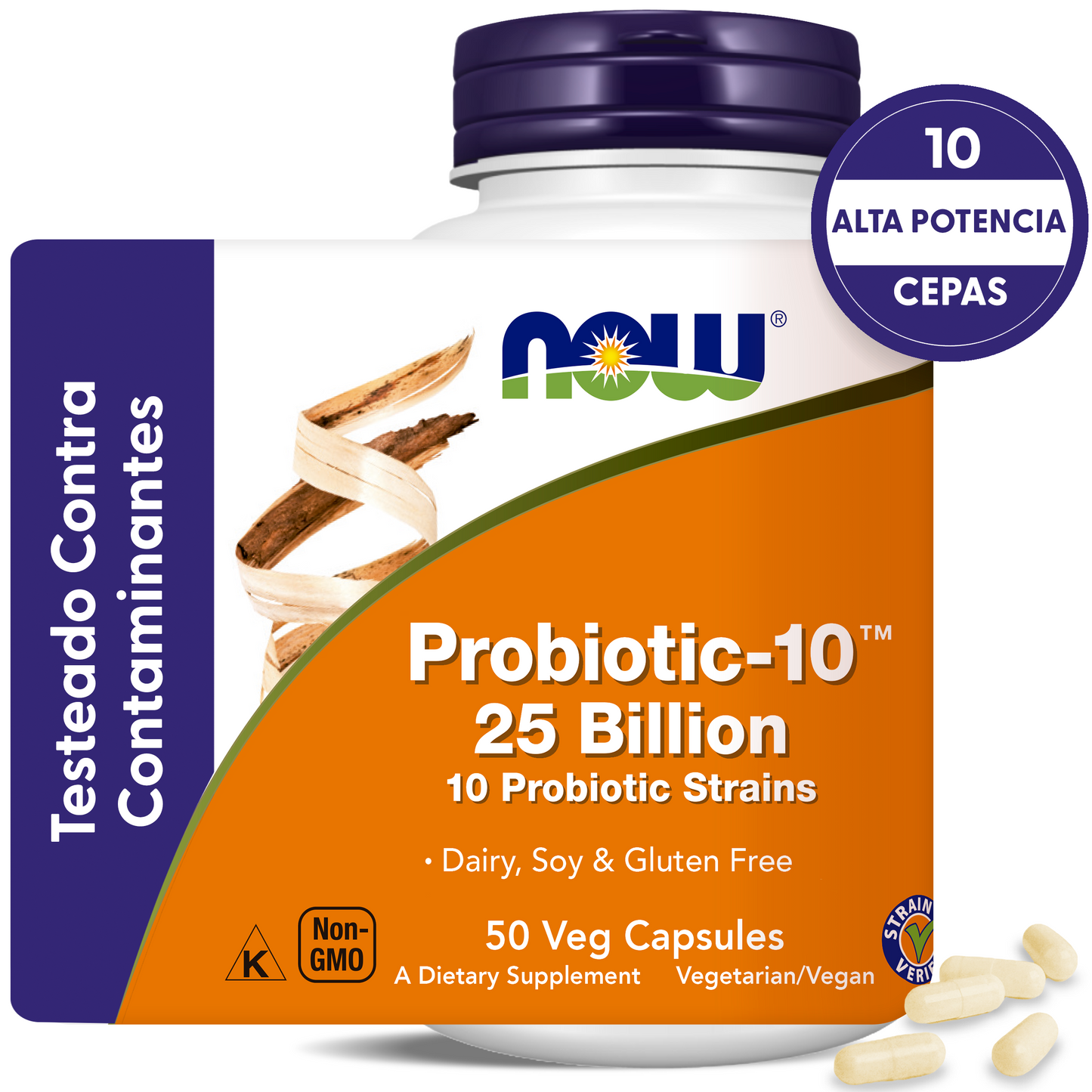 PROBIÓTICOS 25 BILLONES | 10 CEPAS PROBIÓTICAS | 50 CAPS VEG