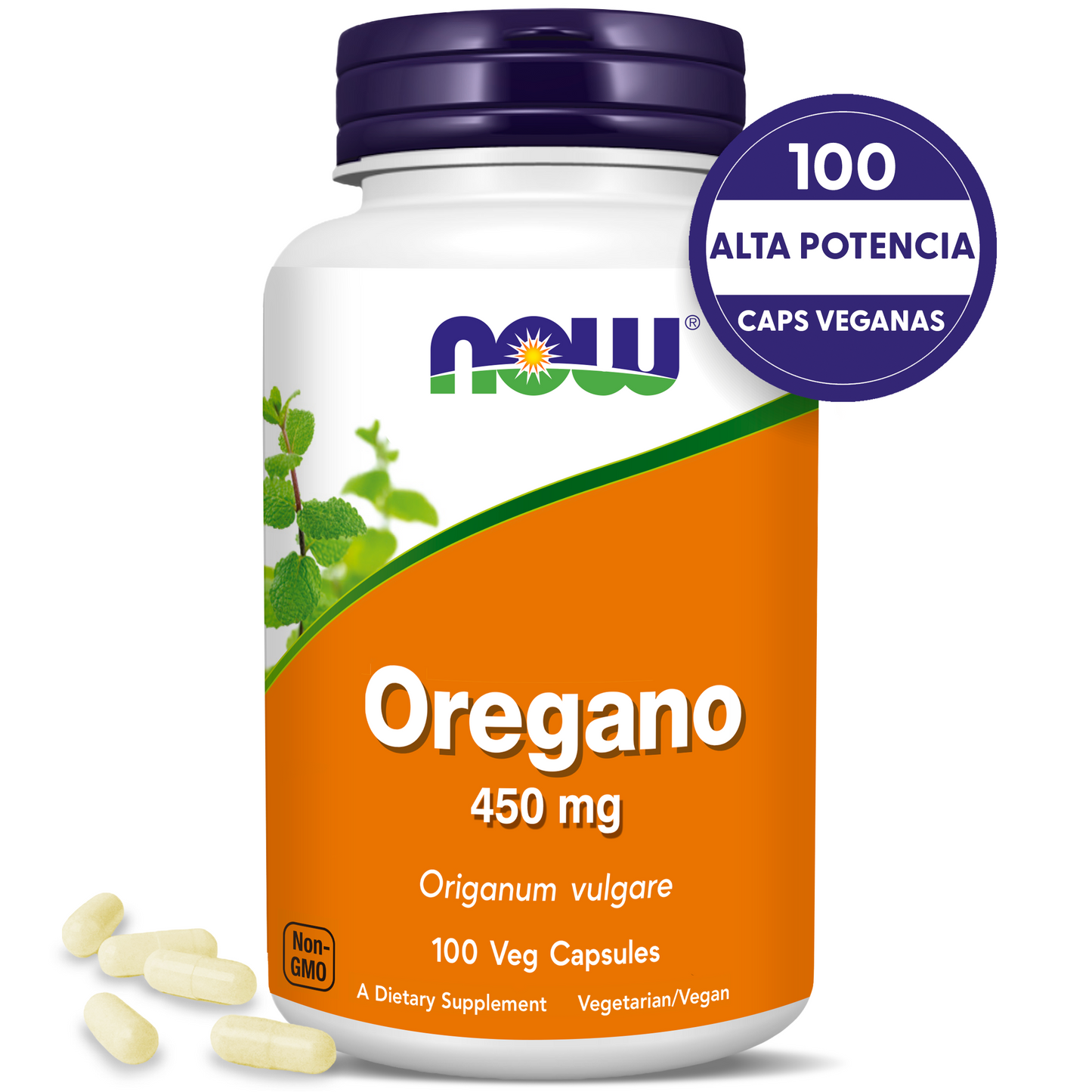 ORÉGANO 450MG | ANTI RADICALES LIBRES | 100 CAPS VEGANAS