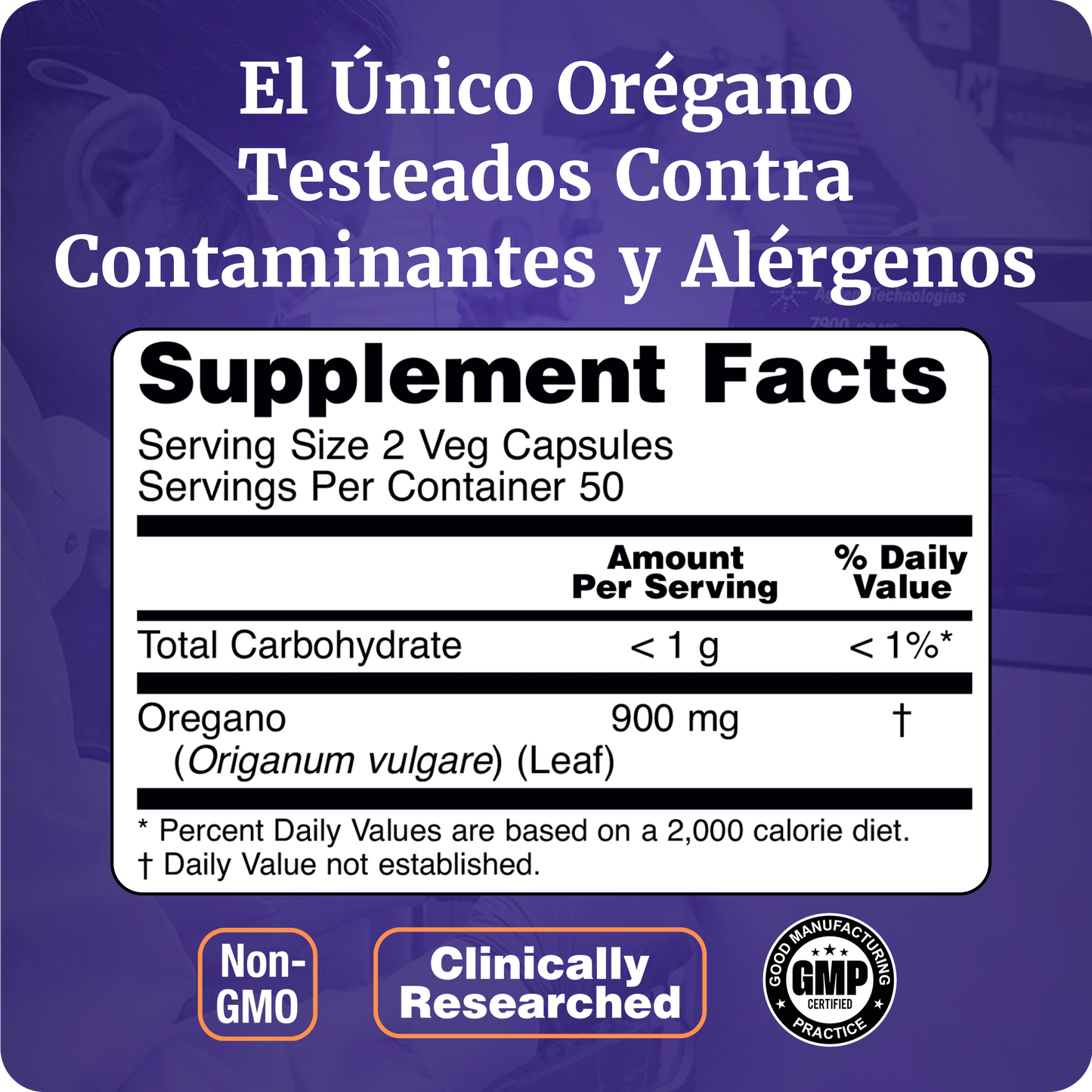 ORÉGANO 450MG | ANTI RADICALES LIBRES | 100 CAPS VEGANAS