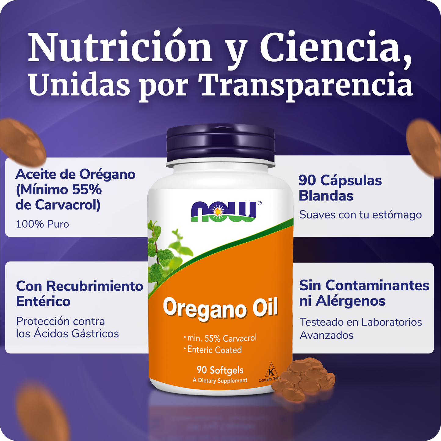 ACEITE DE ORÉGANO | LIBERACIÓN EN INTESTINO | 90 CAP BLANDAS