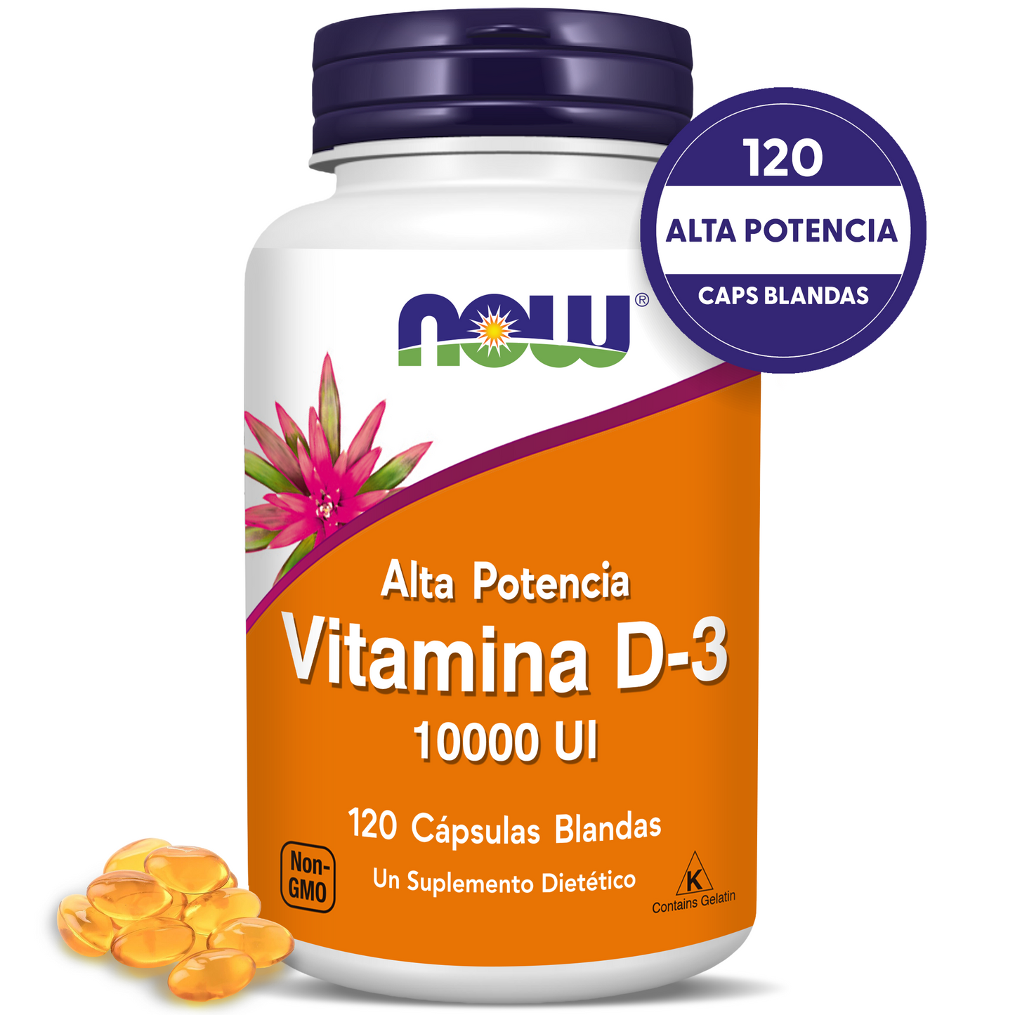 VITAMINA D3 10,000 | ALTA POTENCIA | 120 CAPS BLANDAS
