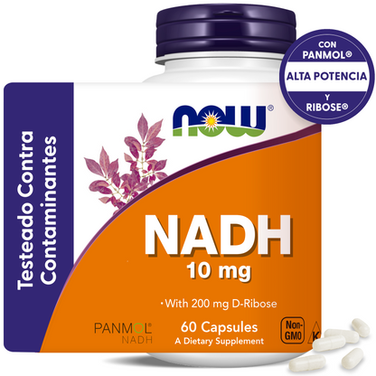 NADH 10MG | +200MG DE RIBOSA | ALTA ABSORCIÓN | 60 CAPS