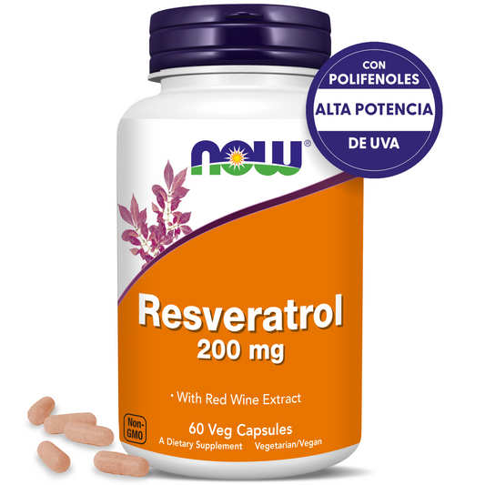 RESVERATROL 200MG | POLIFENOLES DE UVA | 60 CAPS VEGANAS
