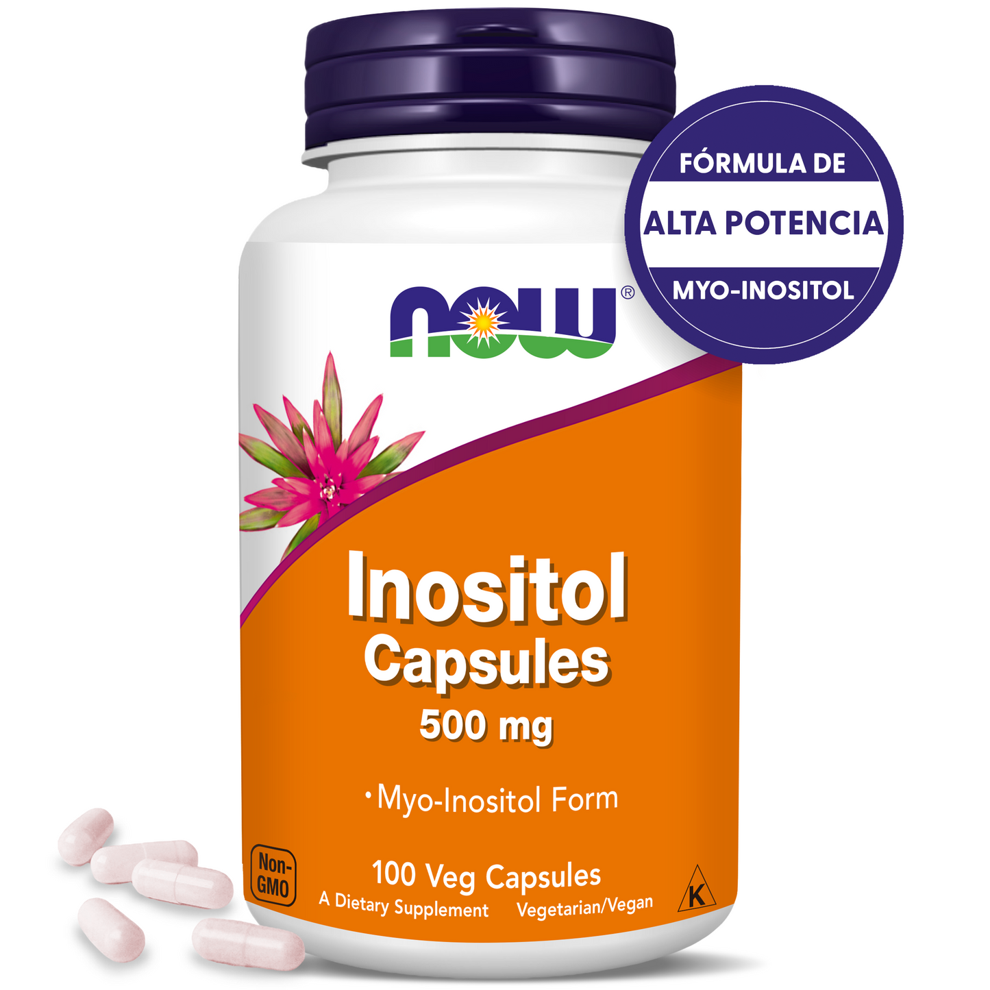 INOSITOL 500MG | FÓRMULA DE MYO INOSITOL | 100 CAPS VEGANAS