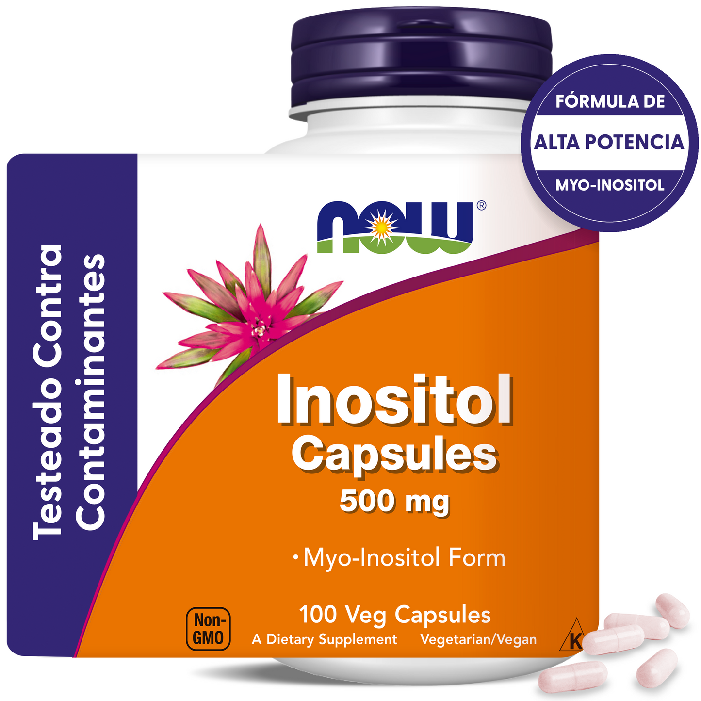 INOSITOL 500MG | FÓRMULA DE MYO INOSITOL | 100 CAPS VEGANAS