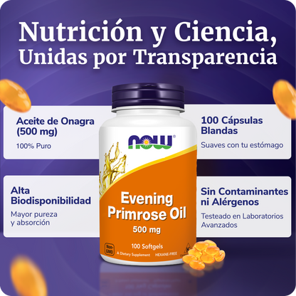 ACEITE DE ONAGRA 500MG | BELLEZA FEMENINA | 100 CAPS BLANDAS