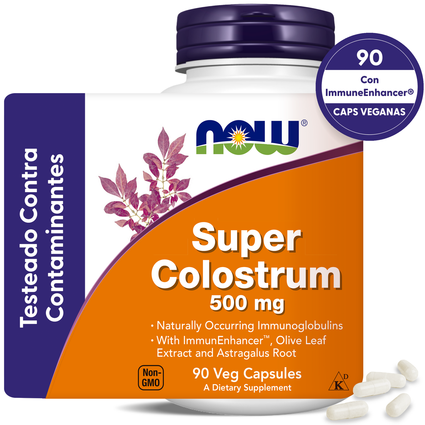 SUPER CALOSTRO 500MG | CON IMMUNEENHANCER | 90 CAPS VEGANAS