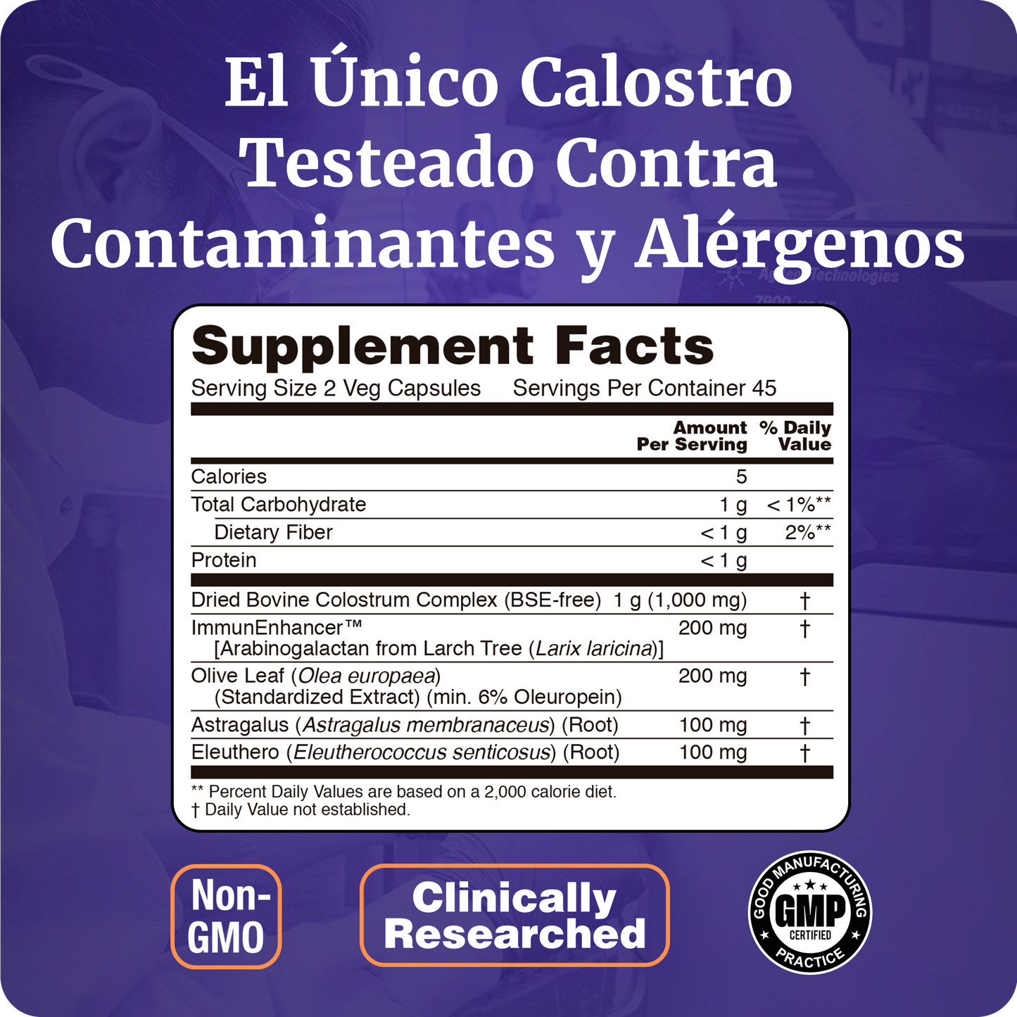 SUPER CALOSTRO 500MG | CON IMMUNEENHANCER | 90 CAPS VEGANAS