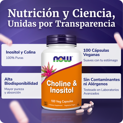 INOSITOL Y COLINA | DOBLE FUNCIÓN | 100 CAPS VEGANAS